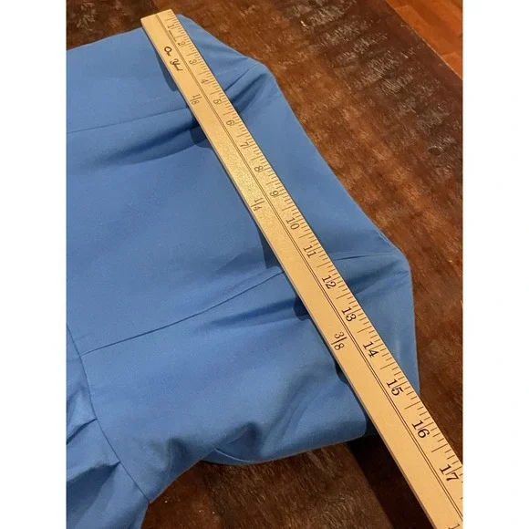 Halston Heritage Dress Size 8 Blue Strapless Fit & Flare Formal Party Classic‎ - Picture 6 of 8